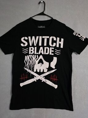 Pro Wrestling Tees Mens Bullet Club Switch Blade Jay White Shirt Size Large